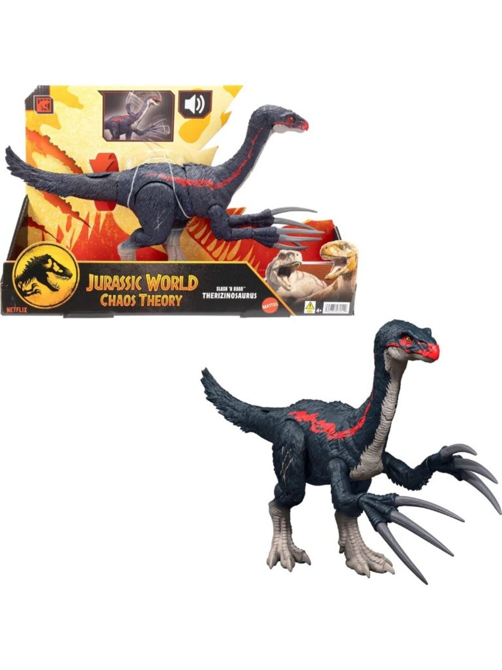 Jurassic World Therizinosaurus Dinosaur Action Figure with Sound & Claws Toy
